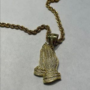 Silver dipped in gold necklace